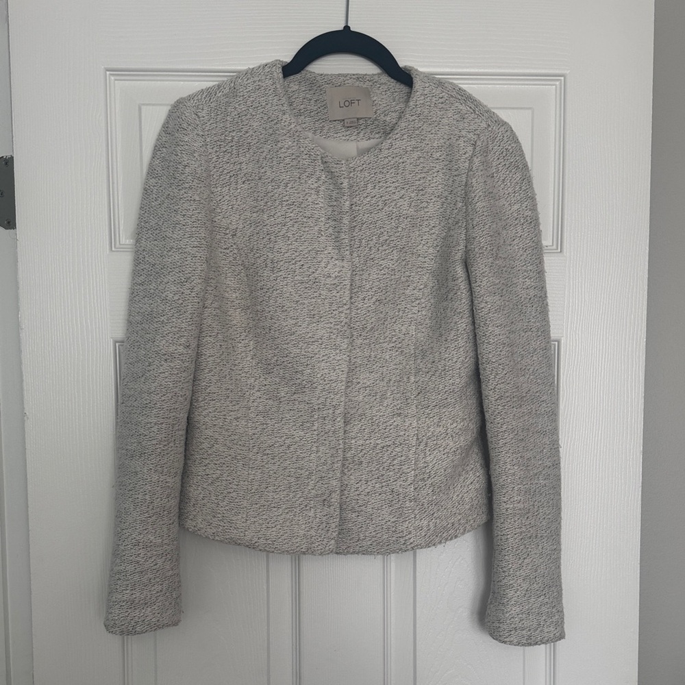 LOFT Women's white SIZE 0 Textured Blazer